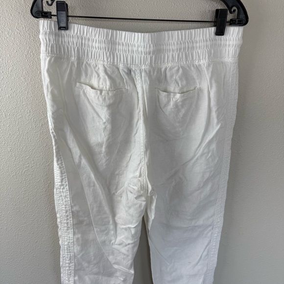 NWOT ATHLETA Cabo Linen Jogger Pants Calla Lily White Casual Active Women’s 10 - Picture 7 of 11